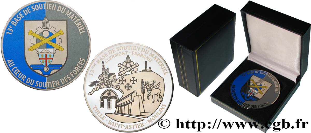 CINQUIÈME RÉPUBLIQUE Médaille, 13.e base de soutien du matériel SPL