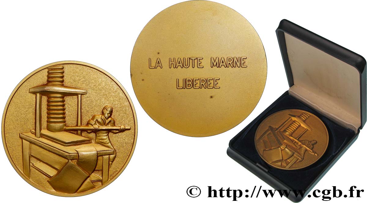 CINQUIÈME RÉPUBLIQUE Médaille, La Haute Marne libérée SUP