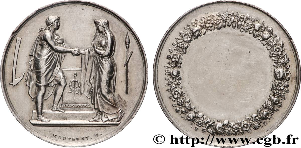 LOVE AND MARRIAGE Médaille de mariage, Couple antique XF
