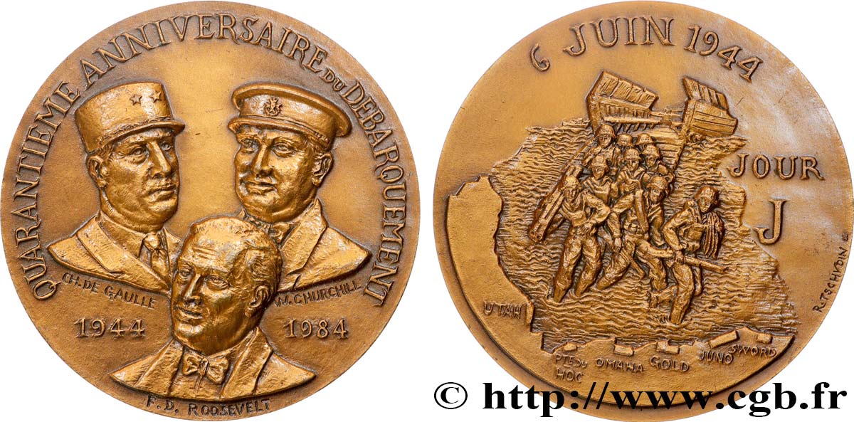 CINQUIÈME RÉPUBLIQUE Médaille, Quarantième anniversaire de la libération de Paris SUP