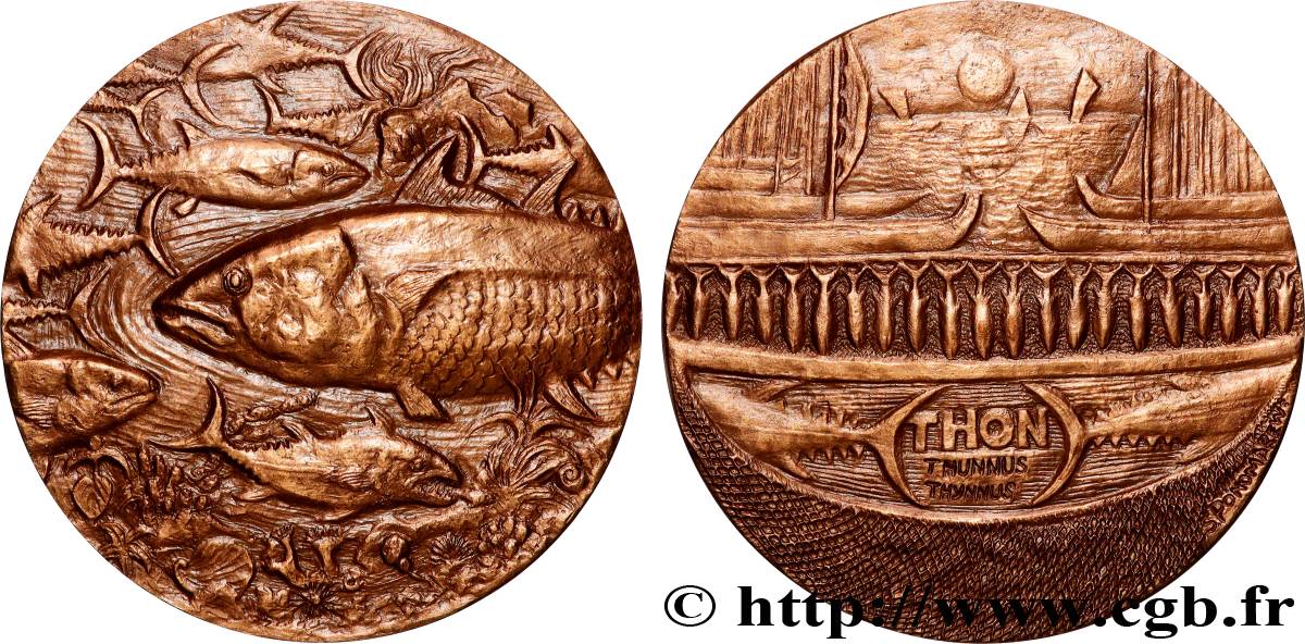 CINQUIÈME RÉPUBLIQUE Médaille, Le thon SUP