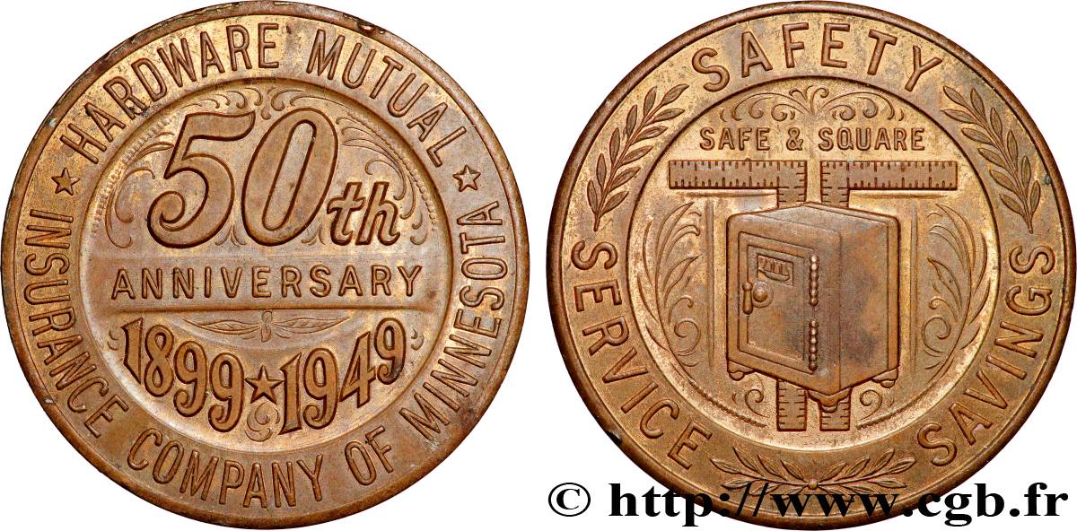 ASSURANCES Médaille, Cinquantenaire de la Hardware Mutual Insurance Company TTB+
