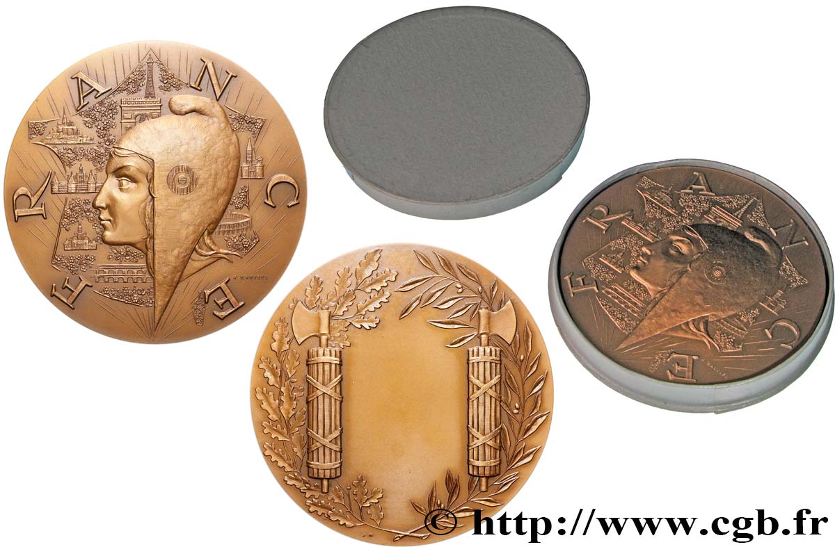 CINQUIÈME RÉPUBLIQUE Médaille, Paysage de France  SUP