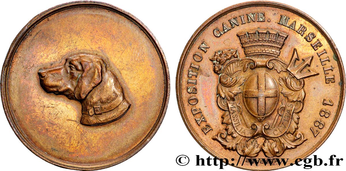 DRITTE FRANZOSISCHE REPUBLIK Médaille, Exposition canine SS/fVZ