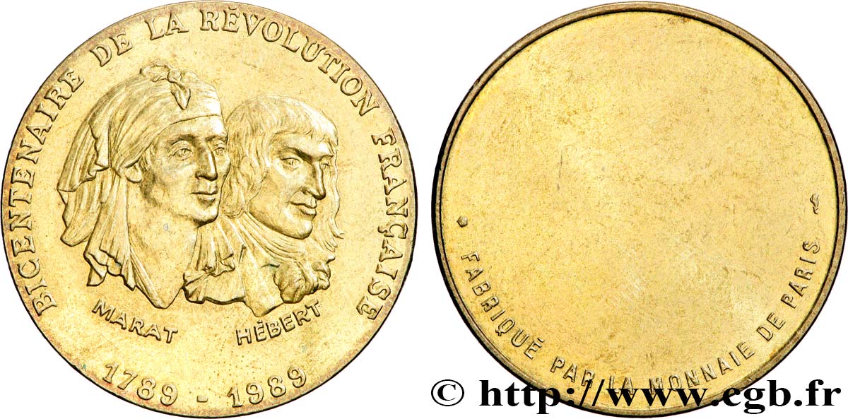 FUNFTE FRANZOSISCHE REPUBLIK Médaille, Bicentenaire de la Révolution Française fVZ