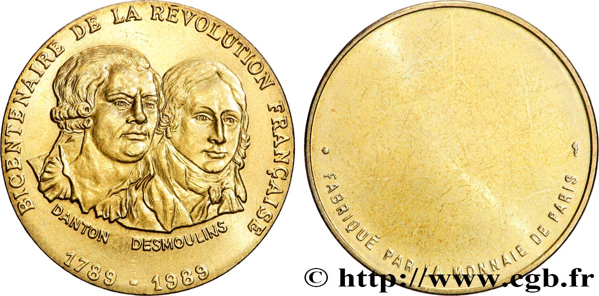 FUNFTE FRANZOSISCHE REPUBLIK Médaille, Bicentenaire de la Révolution Française fVZ