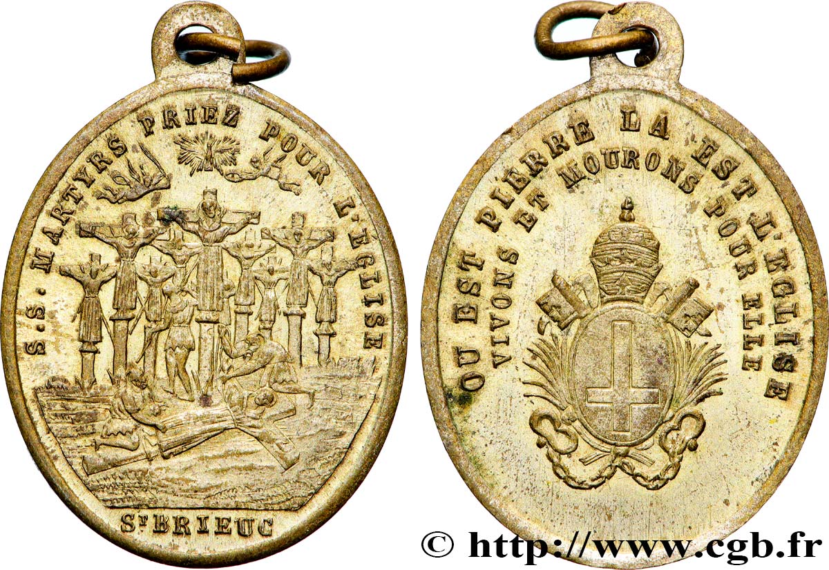 MÉDAILLES RELIGIEUSES Médaille, Martyr priez pour l’église SS