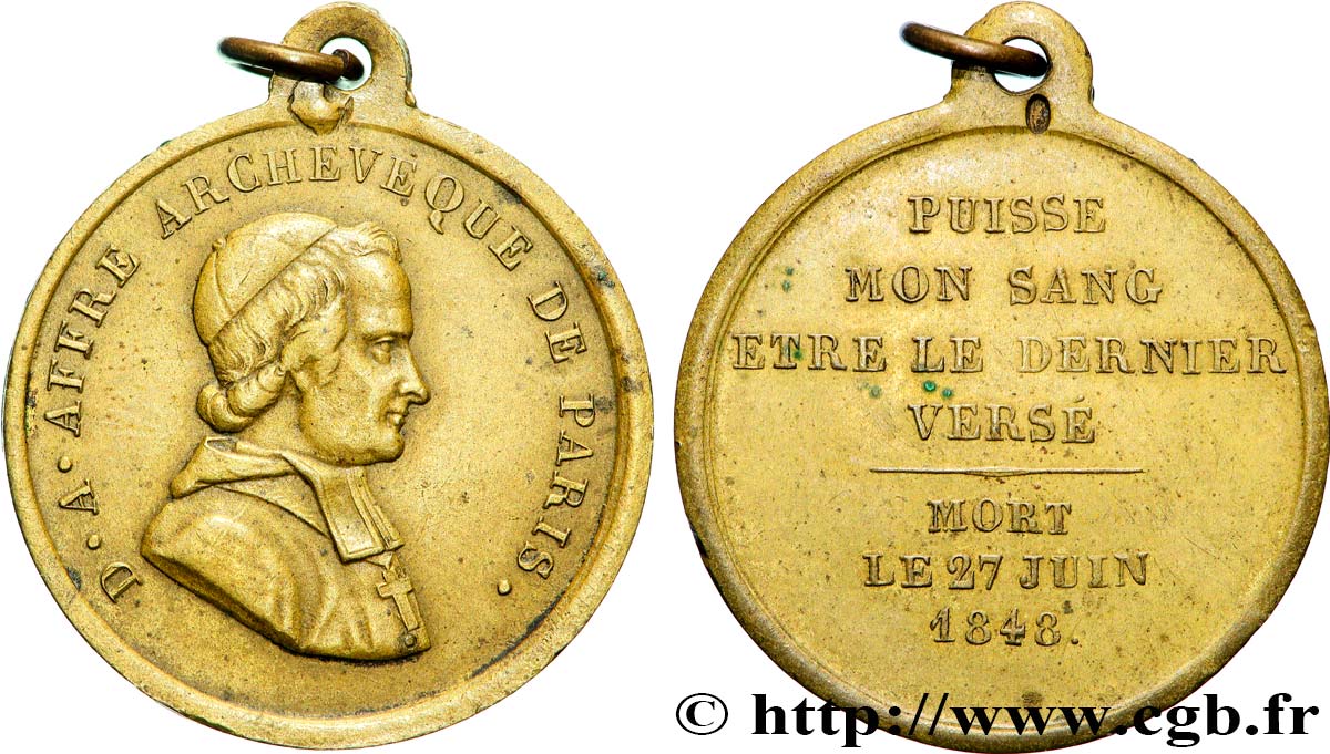 DEUXIÈME RÉPUBLIQUE Médaille, Denys Auguste Affre SS