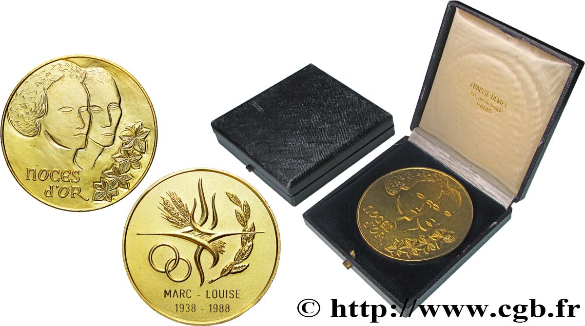 AMOUR ET MARIAGE Médaille, Noces d’or SUP