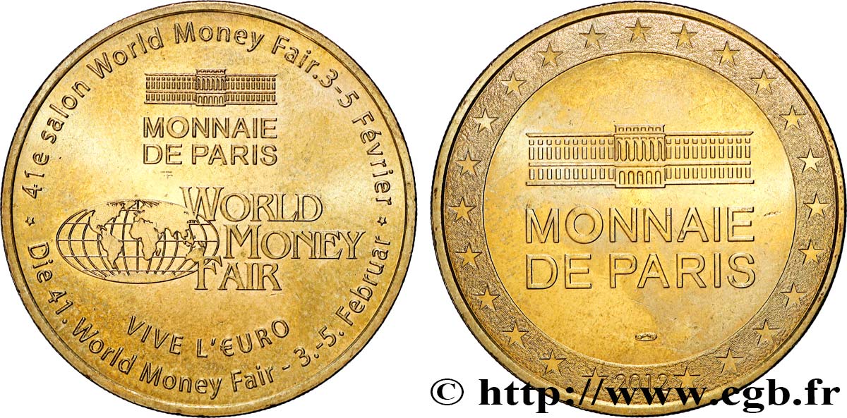 MÉDAILLES TOURISTIQUES WORLD MONEY FAIR 2012 SUP