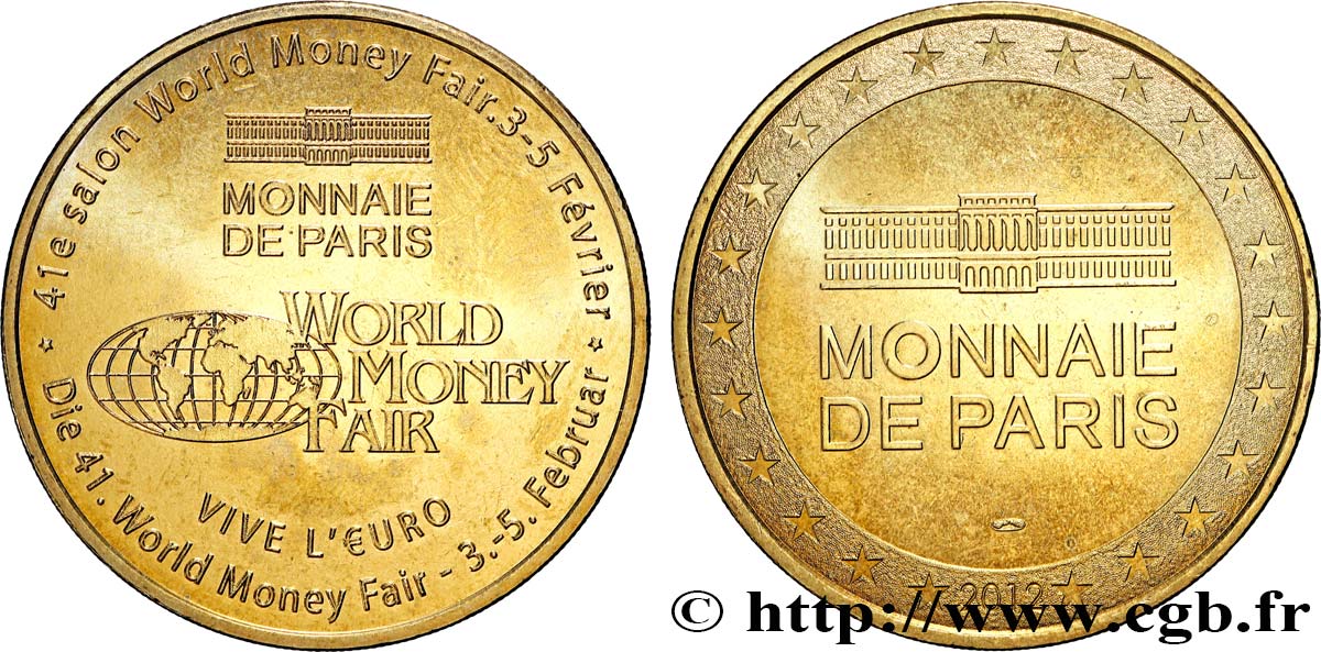 TOURISTIC MEDALS WORLD MONEY FAIR 2012 AU