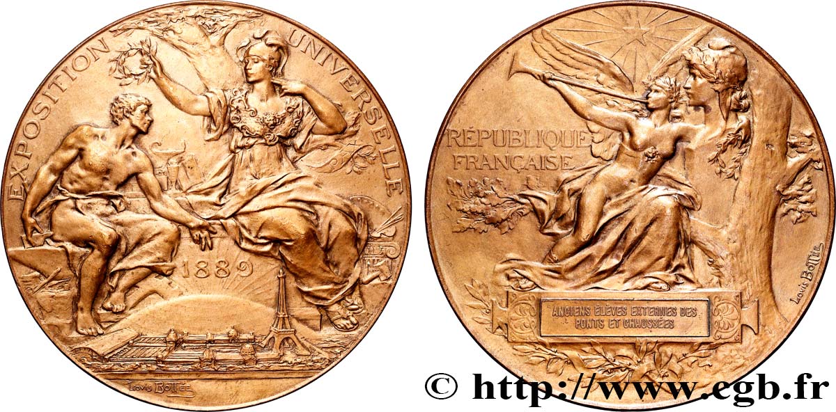 TROISIÈME RÉPUBLIQUE Médaille, Exposition Universelle TTB+