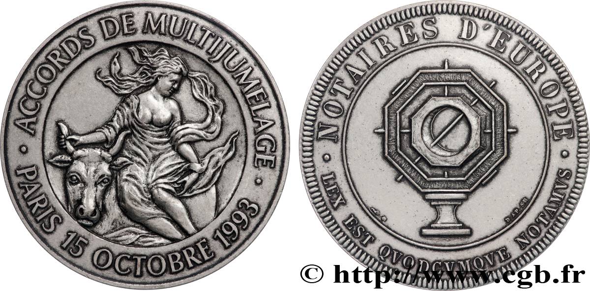 CINQUIÈME RÉPUBLIQUE Médaille, Notaires d’Europe SUP