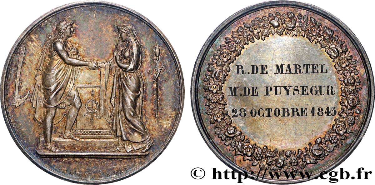 AMOUR ET MARIAGE Médaille de mariage, Couple antique EBC