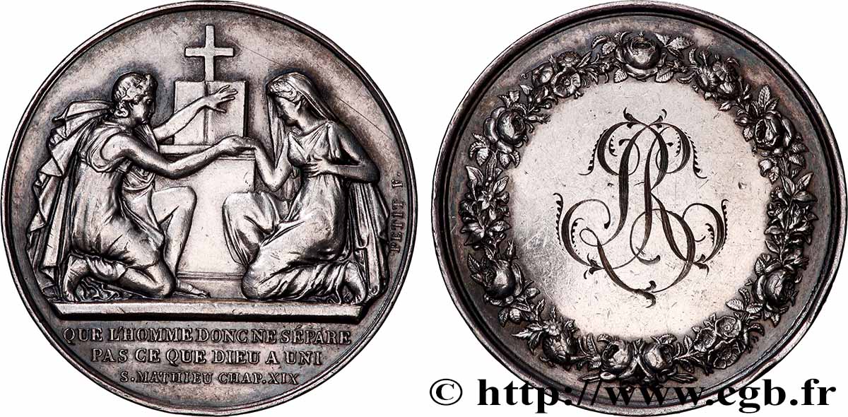 AMOUR ET MARIAGE Médaille de mariage AU