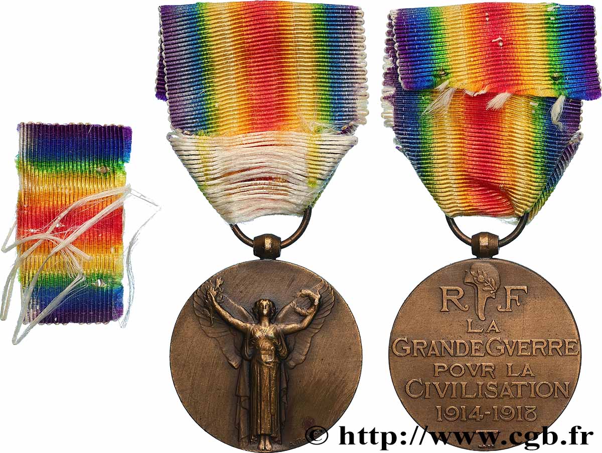 DRITTE FRANZOSISCHE REPUBLIK Médaille commémorative interalliée de la Victoire, Grande Guerre 1914-1918 SS