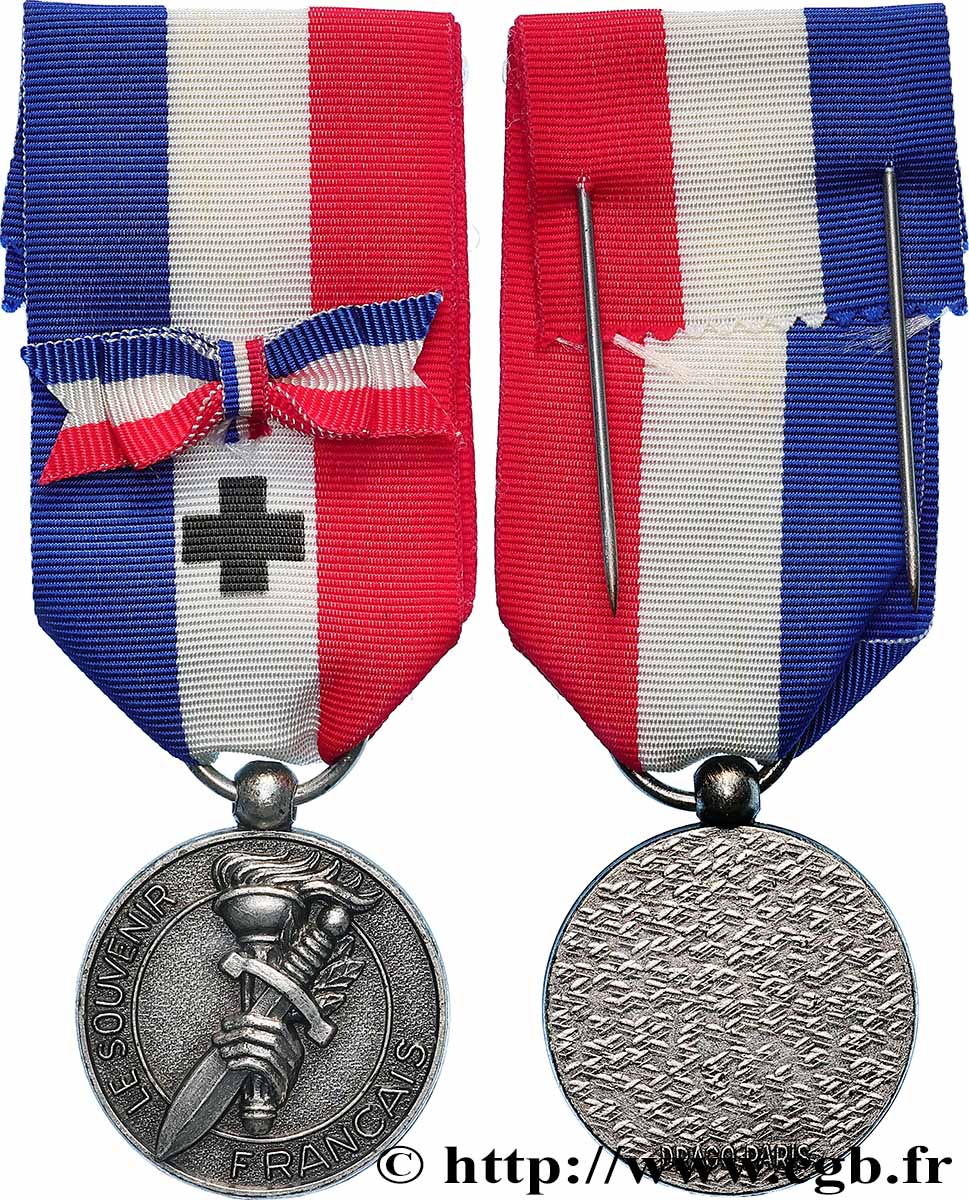 CINQUIÈME RÉPUBLIQUE Médaille, Souvenir français TTB+