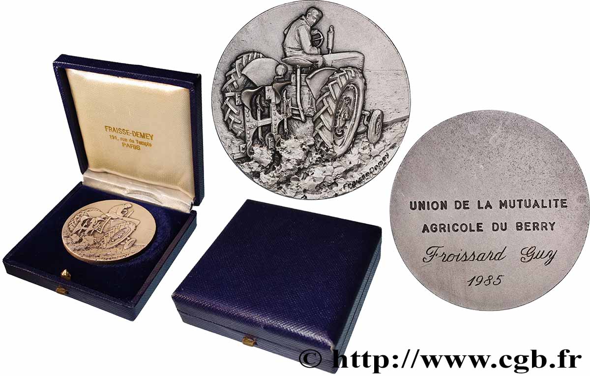 CINQUIÈME RÉPUBLIQUE Médaille, Union de la mutualité agricole SUP