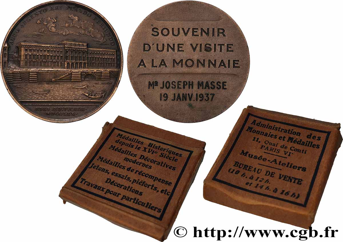 DRITTE FRANZOSISCHE REPUBLIK Médaille, Souvenir d’une visite à la Monnaie VZ/fVZ