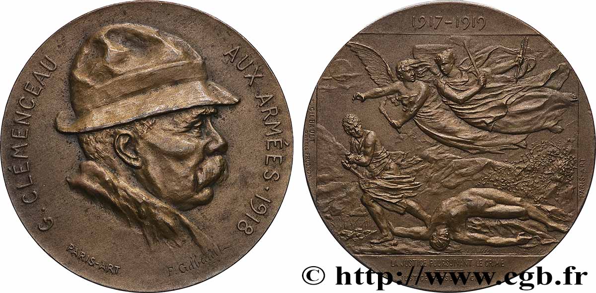 DRITTE FRANZOSISCHE REPUBLIK Médaille, Georges Clémenceau fVZ/VZ