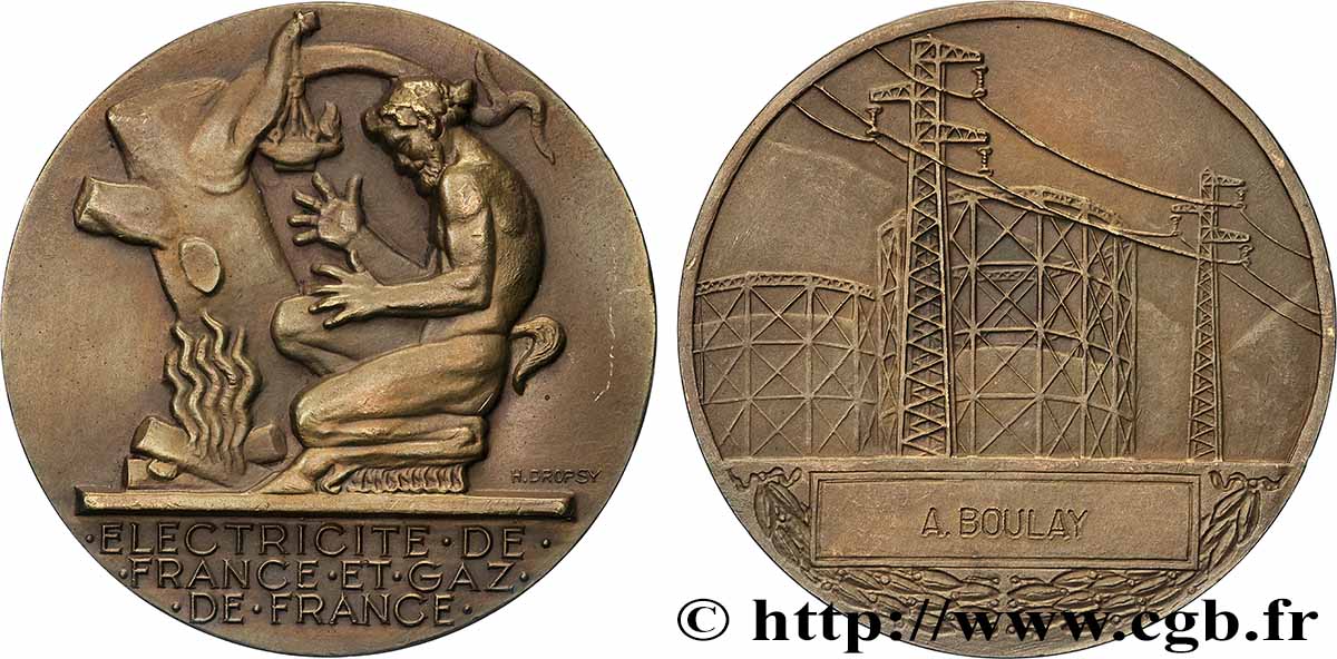 FUNFTE FRANZOSISCHE REPUBLIK Médaille de mérite EDF / GDF fVZ