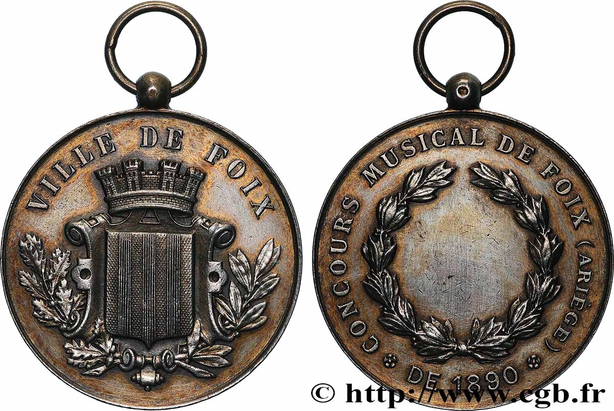 DRITTE FRANZOSISCHE REPUBLIK Médaille, Concours musical de Foix SS