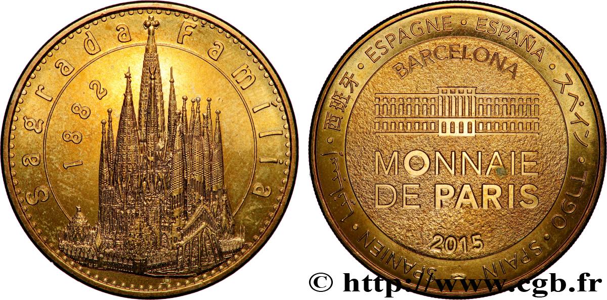 TOURISTIC MEDALS Médaille touristique, Barcelone, Sagrada Familia VZ