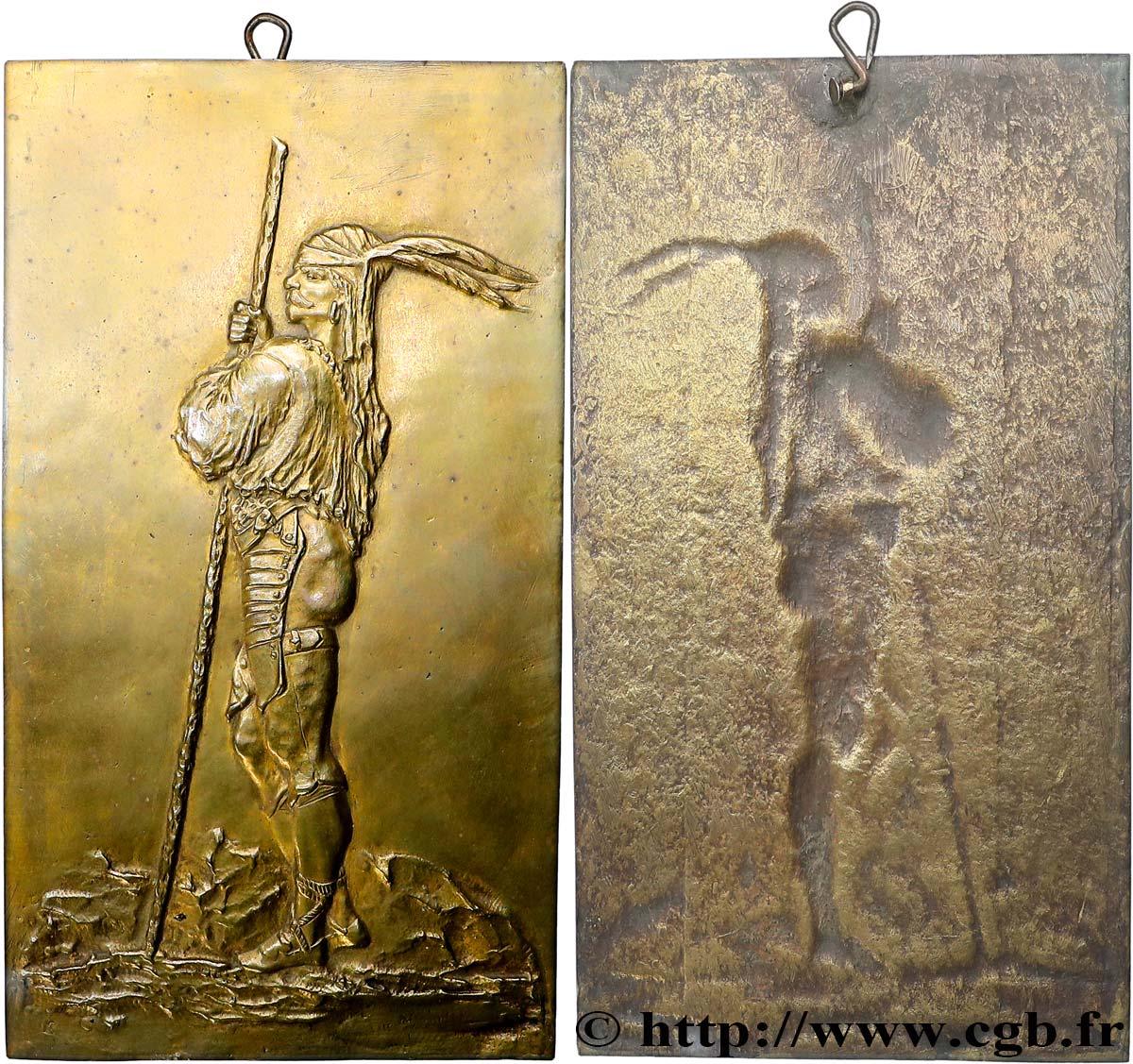ART, PAINTING AND SCULPTURE Plaque, Bas-reliefs, type orientaliste AU