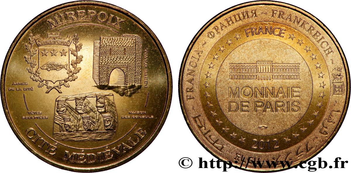 MÉDAILLES TOURISTIQUES Médaille touristique, Cité médiévale de Mirepoix SUP