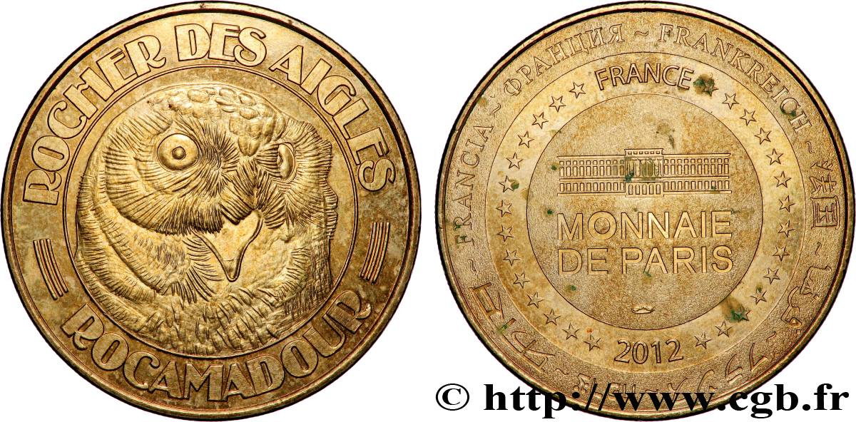 MÉDAILLES TOURISTIQUES Médaille touristique, Rocher des Aigles de Rocamadour SUP