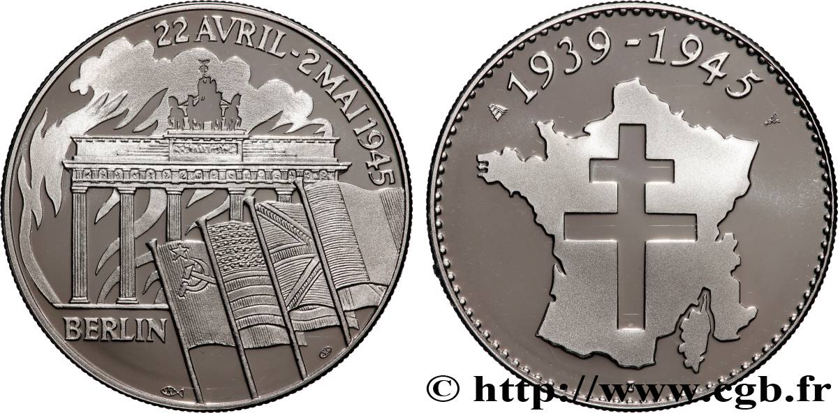 V REPUBLIC Médaille commémorative, Arc de triomphe MS