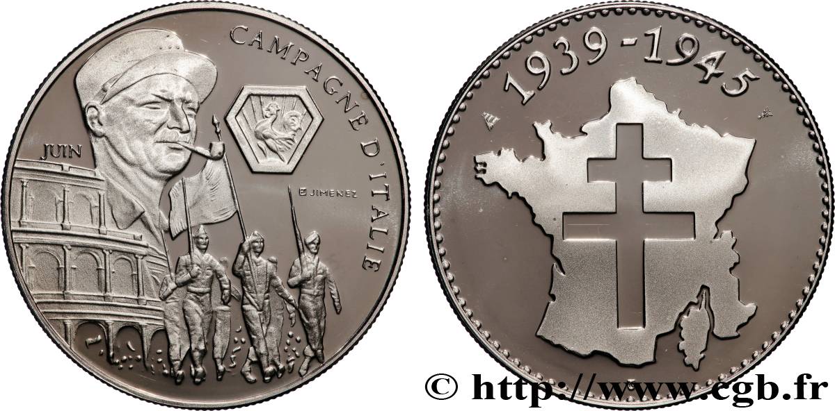 V REPUBLIC Médaille commémorative, Campagne d’Italie MS