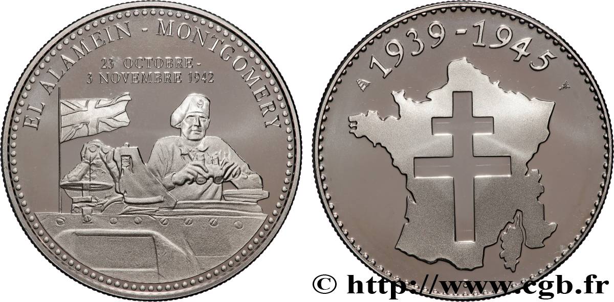 CINQUIÈME RÉPUBLIQUE Médaille commémorative, Seconde bataille d’El- Alamein SPL