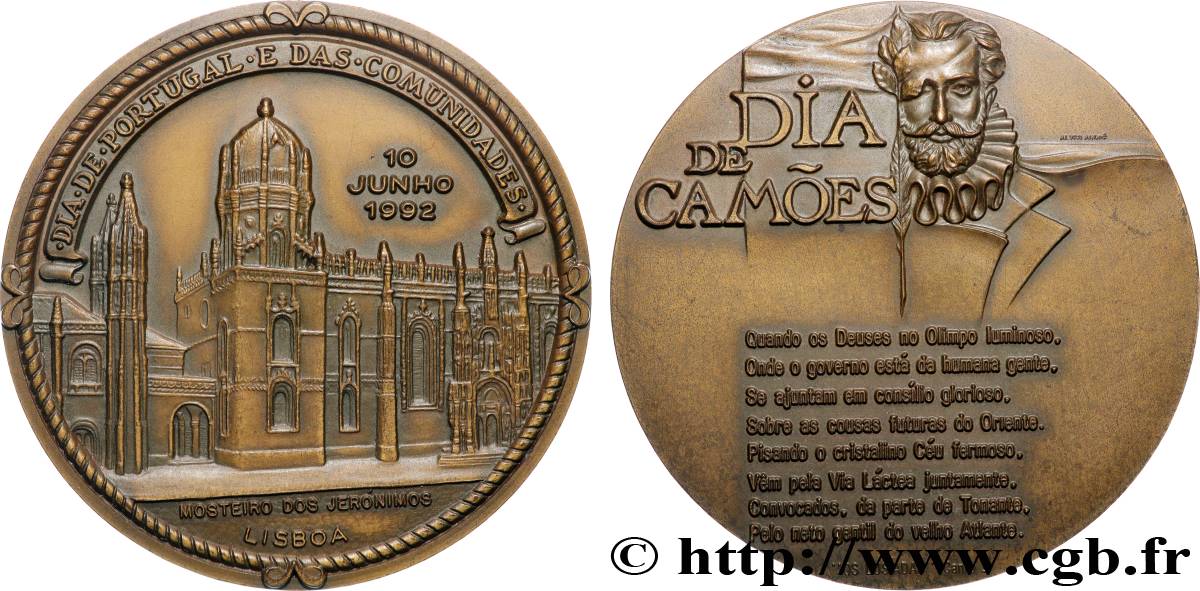 PORTUGAL Médaille, Journée du Portugal et des Communautés, n°488 SUP