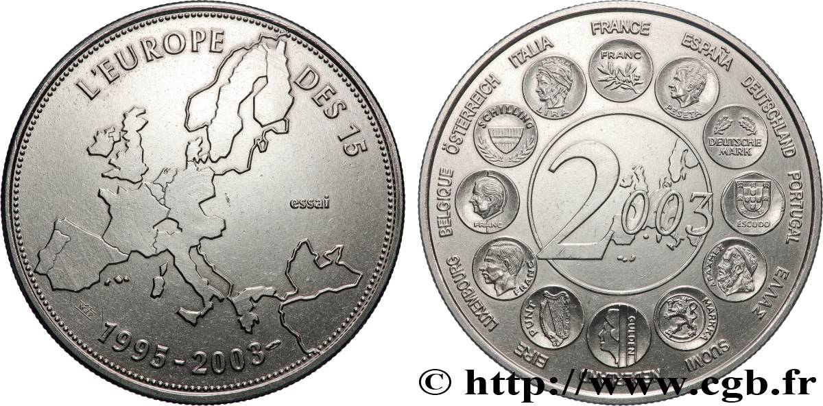 V REPUBLIC Médaille, Essai, L’Europe des 15 AU