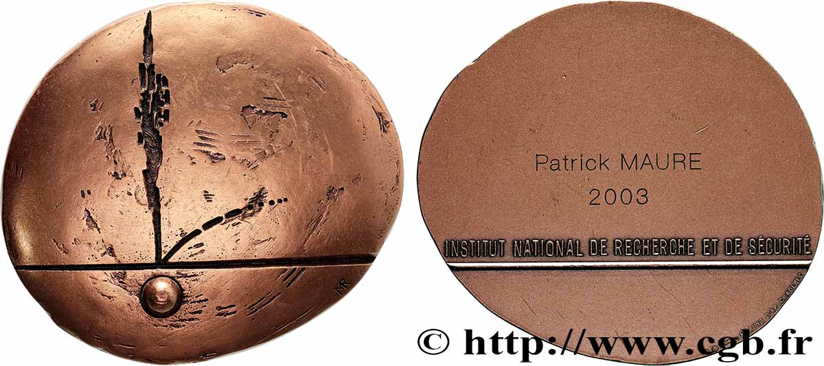 CINQUIÈME RÉPUBLIQUE Médaille, Institut national de recherche et de sécurité TTB+