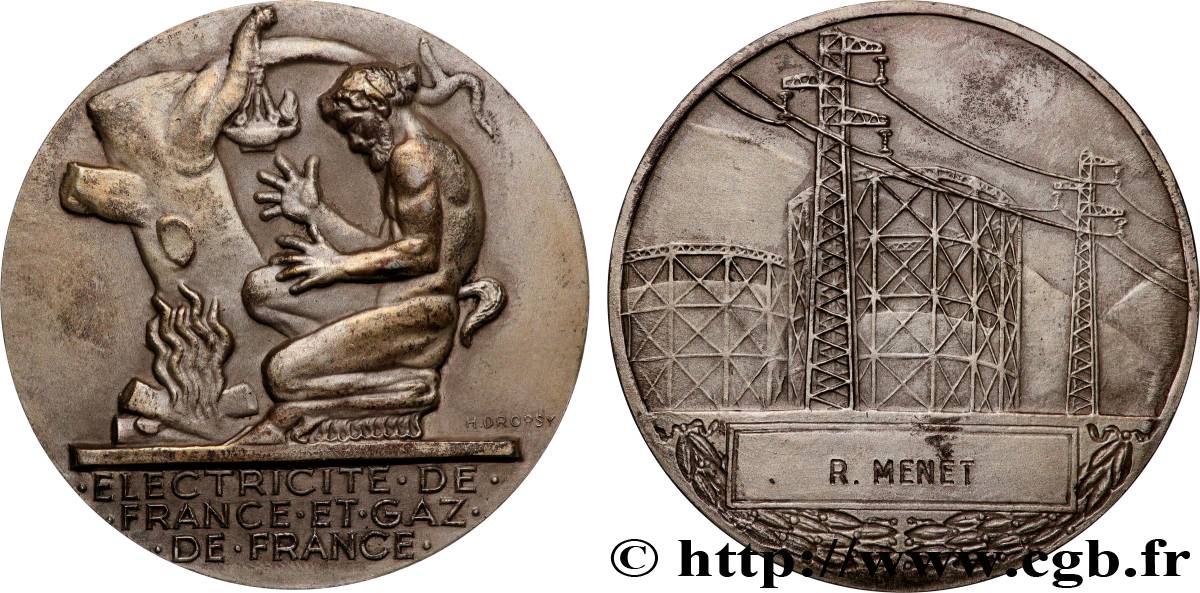 QUINTA REPUBBLICA FRANCESE Médaille de mérite EDF / GDF q.SPL