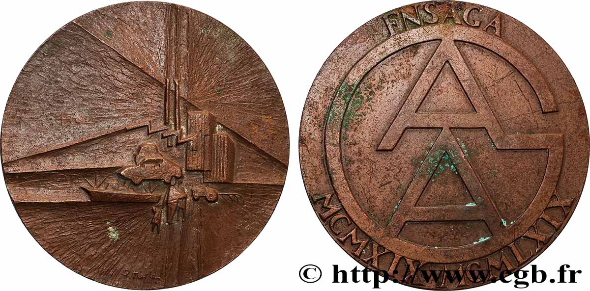 QUINTA REPUBBLICA FRANCESE Médaille, 50 ans de fédération nationale des syndicats d agents généraux d assurances BB