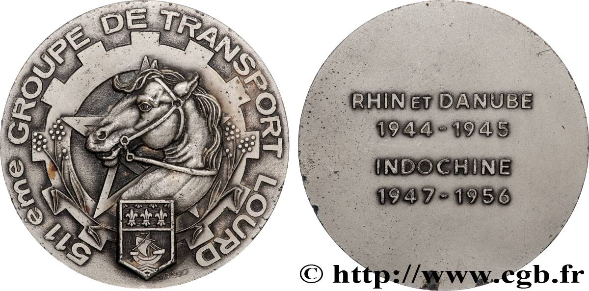 CINQUIÈME RÉPUBLIQUE Médaille, 511e groupe de transport lourd TTB+