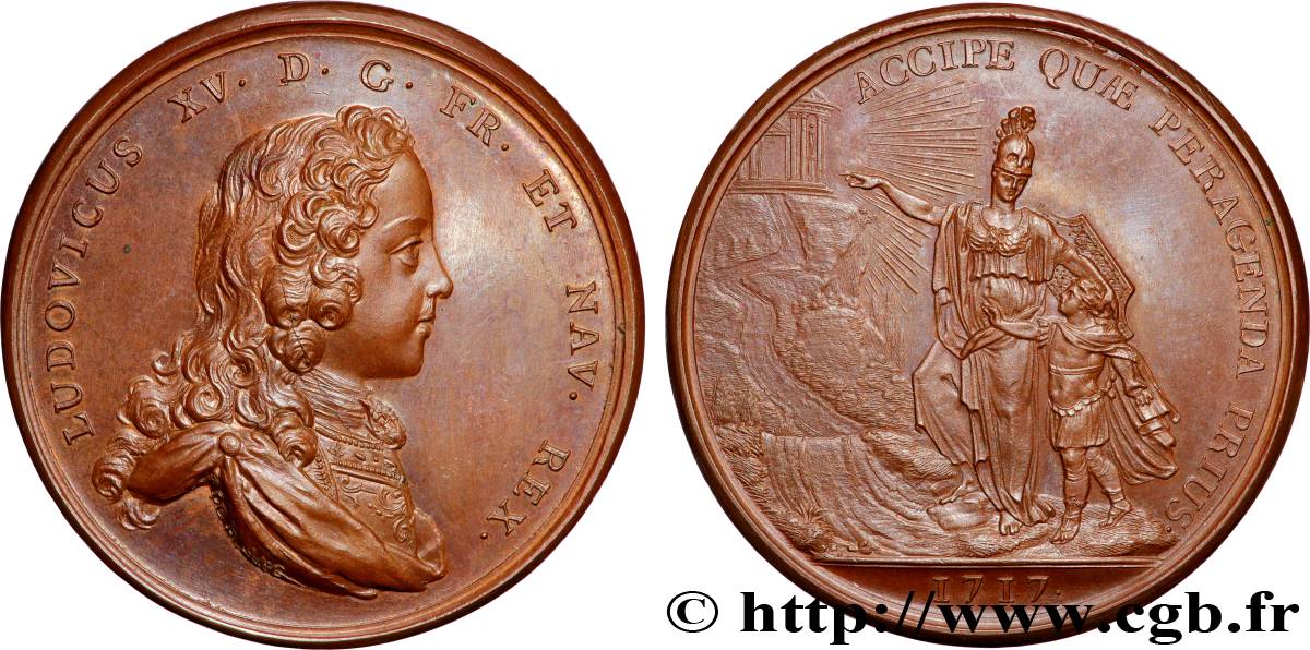 LOUIS XV DIT LE BIEN AIMÉ Médaille, Education du roi SUP/SUP+