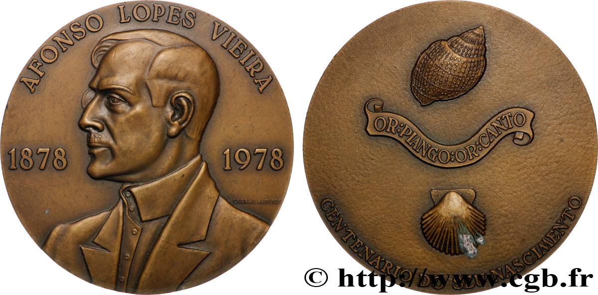 PORTUGAL Médaille, Afonso Lopes Vieira VZ
