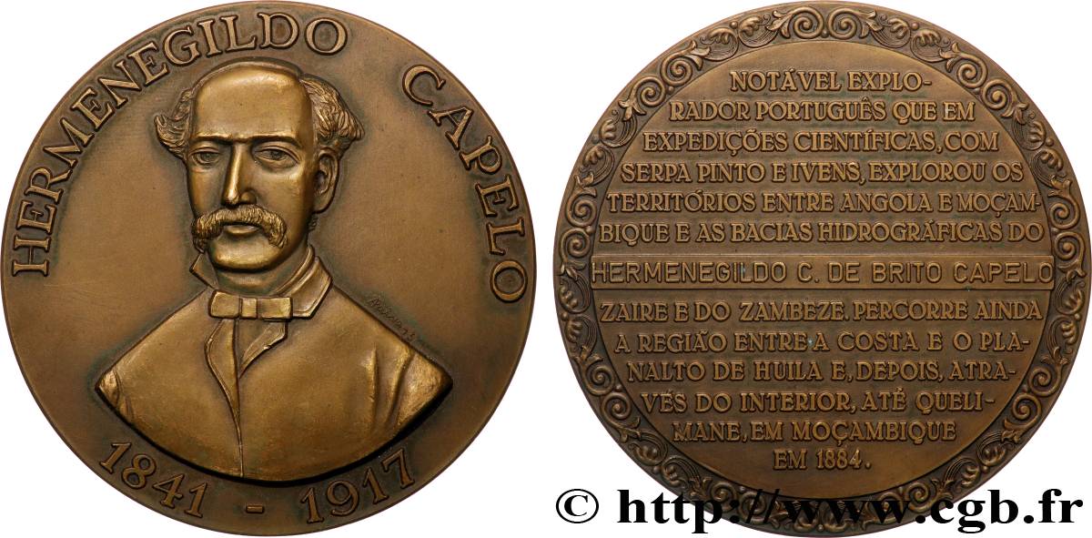 PORTUGAL Médaille, Hermenegildo Capelo, n°134 VZ