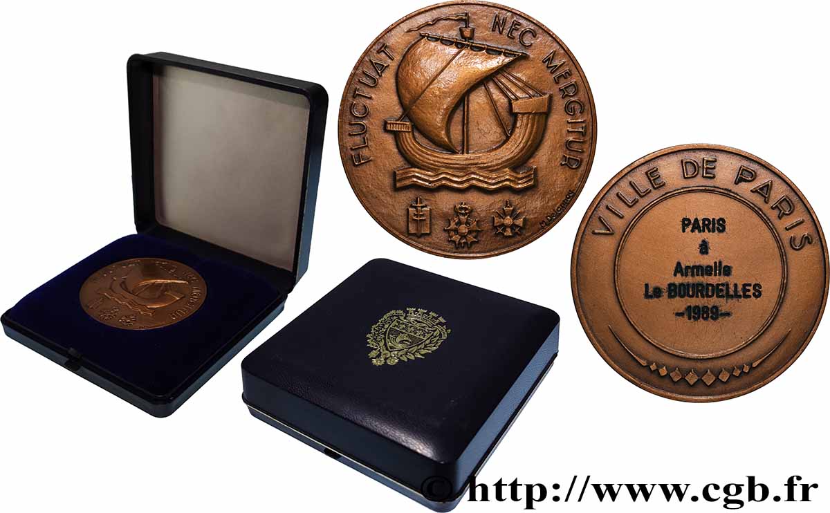 V REPUBLIC Médaille de la Ville de Paris, Fluctuac Nec Mergitur AU