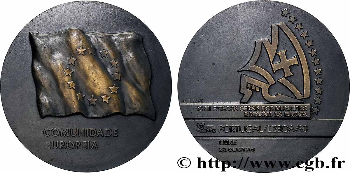 PORTUGAL Médaille, XVIII états généraux des communes et régions d’Europe, n° 189 AU