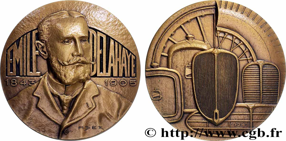 CINQUIÈME RÉPUBLIQUE Médaille, Emile Delahaye SUP