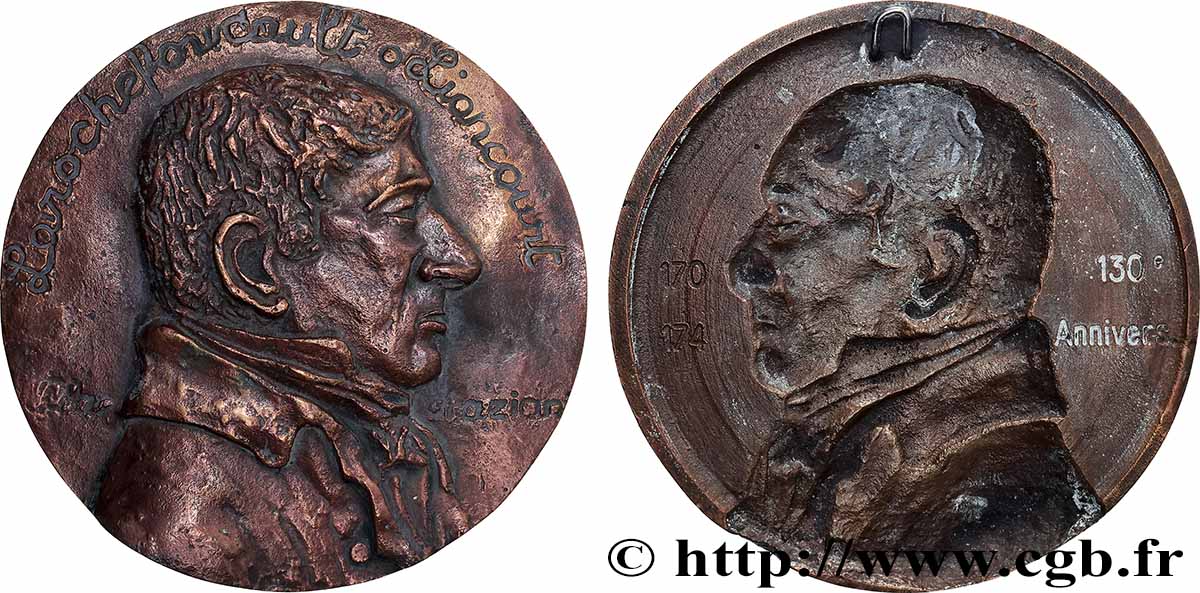 CINQUIÈME RÉPUBLIQUE Fonte, Duc de La Rochefoucault Liancourt TTB+