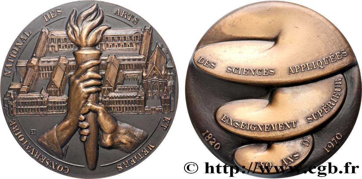 CINQUIÈME RÉPUBLIQUE Médaille, Conservatoire national des arts et métiers SUP