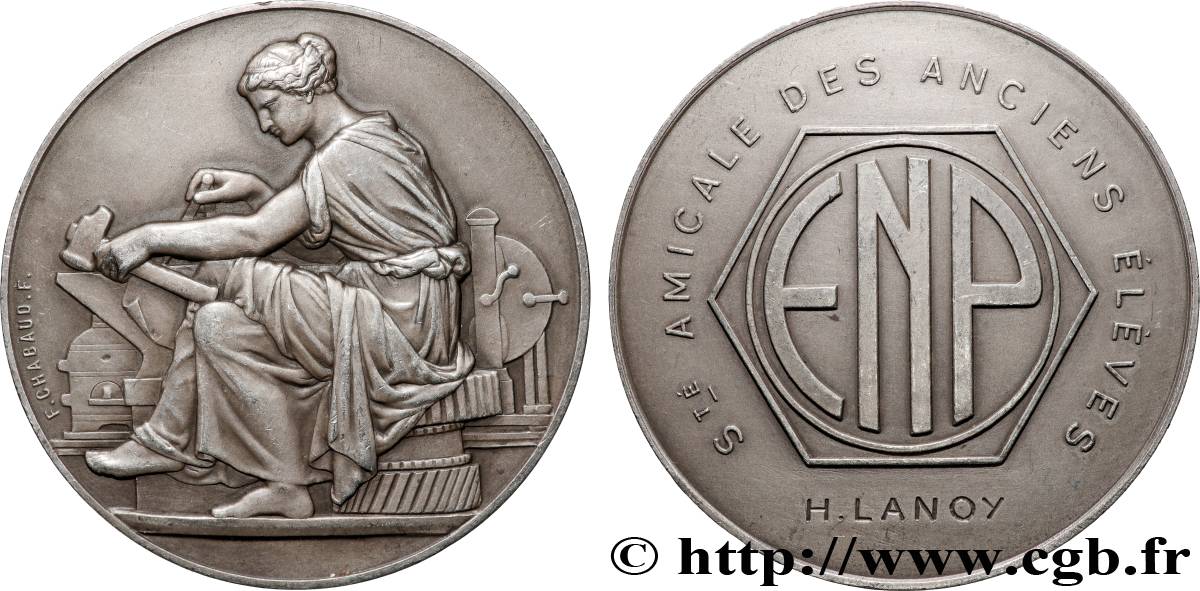 QUATRIÈME RÉPUBLIQUE Médaille, Cinquantenaire de la Société amicale des anciens élèves TTB+