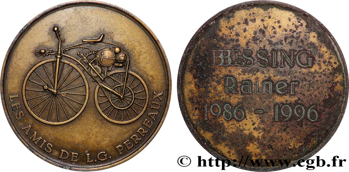 CINQUIÈME RÉPUBLIQUE Médaille, Les amis de L. G. Perreaux TTB