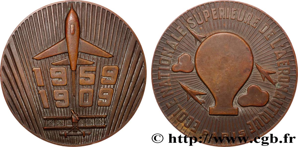 QUINTA REPUBLICA FRANCESA Médaille, École Nationale Supérieure de l’Aéronautique MBC